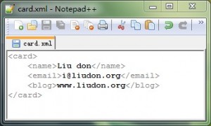 Notepad++做的名片